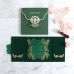 Olive Acrylic Invitation Card With Velvet Holder Foiling Printing Customized